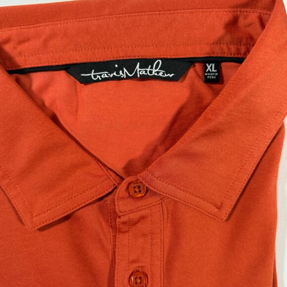Travis Mathew Men’s XL Burnt Orange Golf Polo Gently Used - Picture 3 of 9